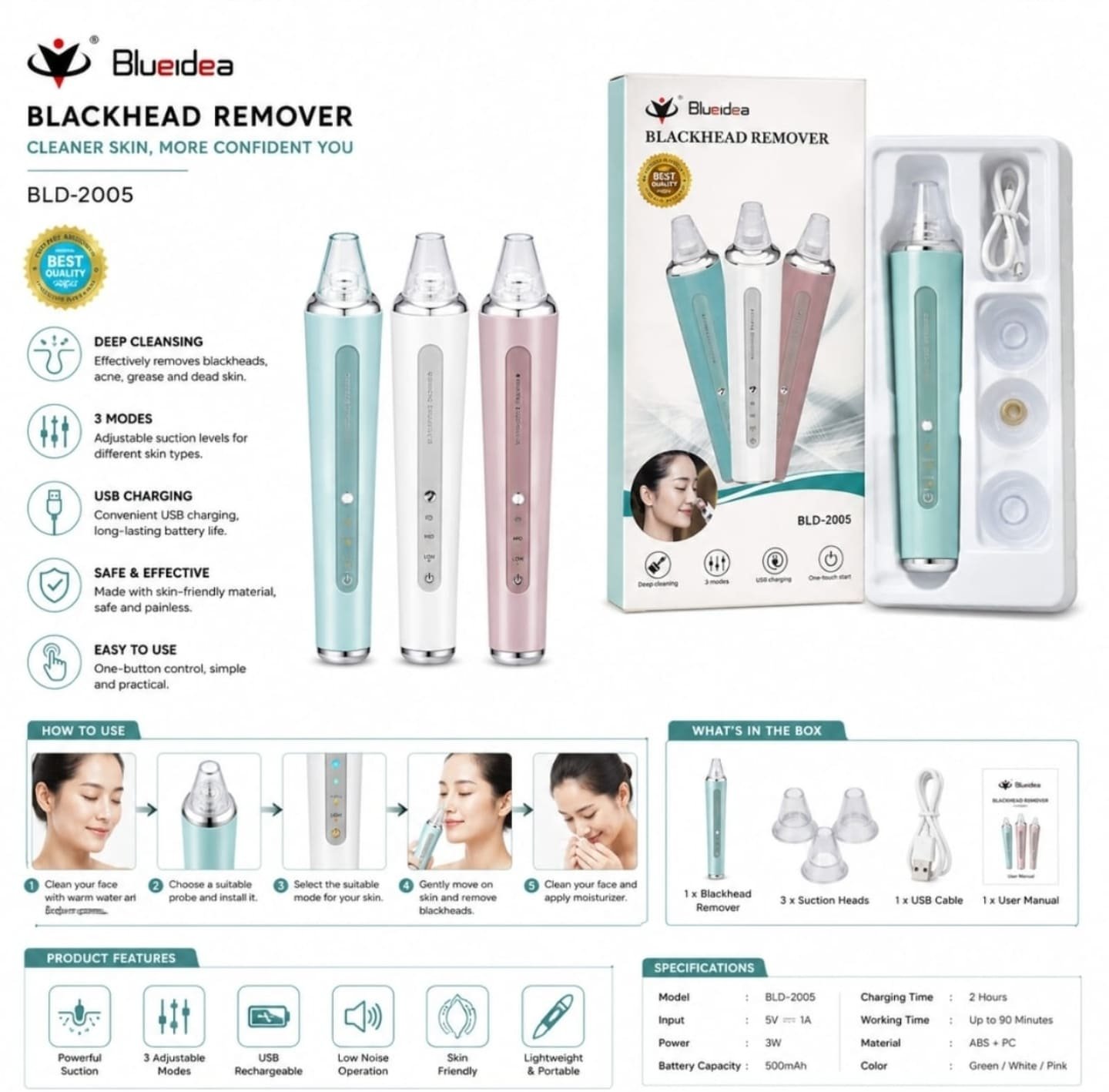 1001080679 Blueidea Blackhead Remover - Image 1