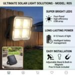 Solar Wall Light R05 4 Panel COB LED | Outdoor Solar Light