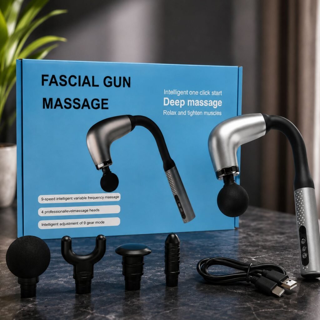 Deep Tissue Massage Gun with 4 Massage Heads
