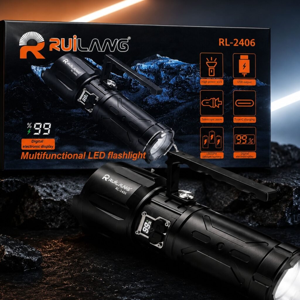 High Power Rechargeable LED Zoom Torch Light