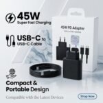 45W PD Fast Charger Adapter with USB-C Cable
